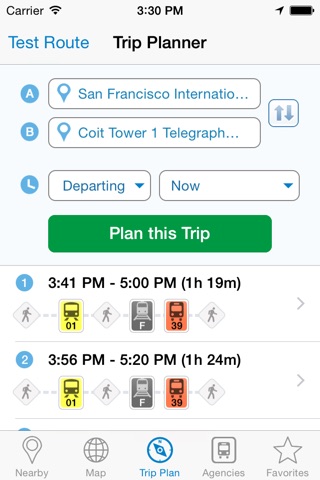 Smart Ride: Transit Directions, Real Time Predictions and Transportation Routes screenshot 3