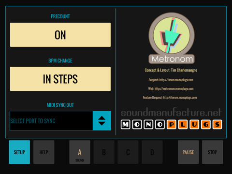 Metronom - The groovy Speed and Rhythm Trainer iPad screenshot 3 - Music app