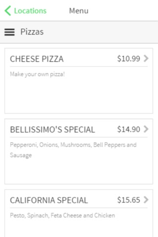 Bellissimo Pizza screenshot 3