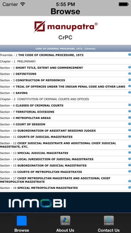 Manupatra - Code of Criminal Procedure
