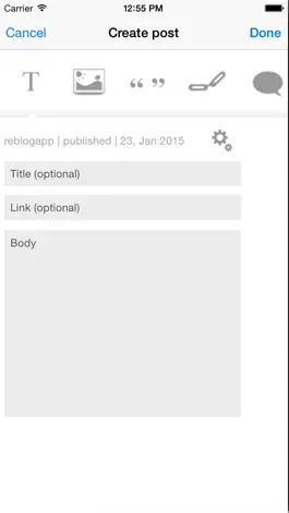 Game screenshot Reblog - A Tumblr client hack