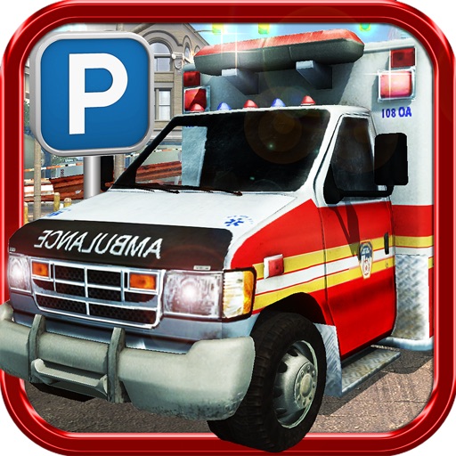 Emergency Ambulance Parking Simulator 3D – Medical Healthcare Transport and Paramedic Assistance PRO icon
