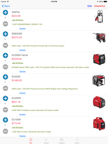 Honda Power Equipment - Lee's Tools iPad screenshot