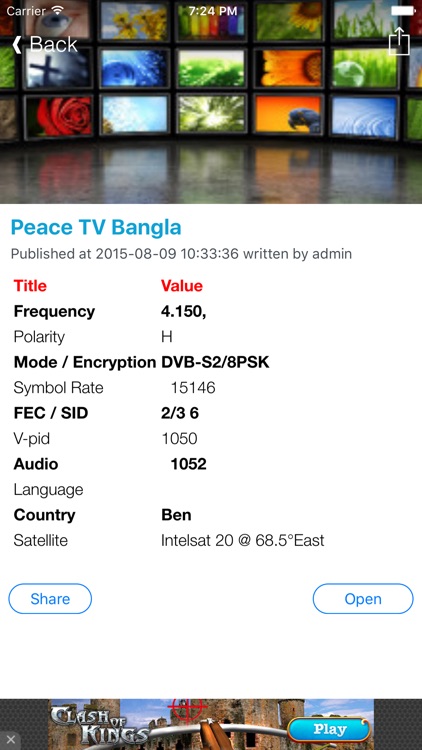 Bangladesh TV Channels Sat Info