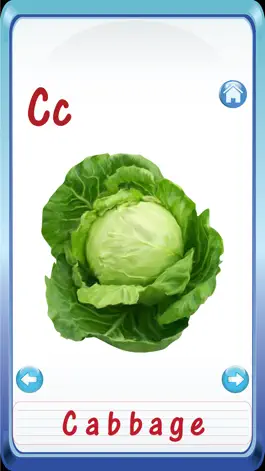 Game screenshot Kids Fruits & Vegetables ABC Alphabets flash cards for preschool kindergarten Boys & girls hack