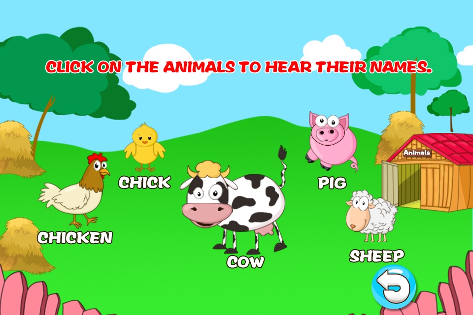 Anna's animals farm house - (Happy Box)free english learning toddler games screenshot 3