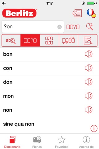 French <-> Spanish Berlitz Basic Talking Dictionary screenshot 2