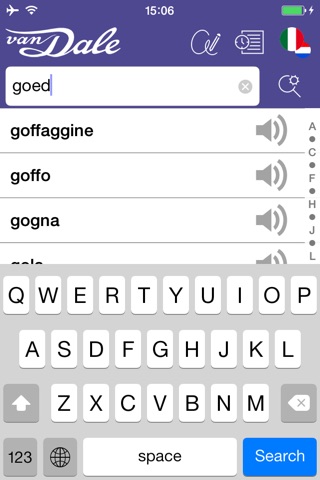 Italian dictionary- Van Dale Pocket dictionary: translate between Dutch and Italian, look up spelling, listen to pronunciation and learn from examples screenshot 2