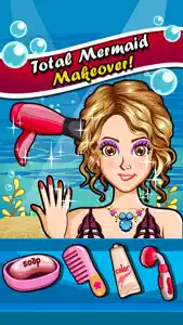 A Mermaid Princess Salon Spa Makeover - fun little nose & leg make up kids games for girls screenshot #1 for iPhone