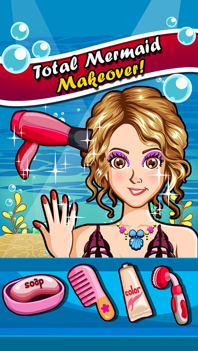 A Mermaid Princess Salon Spa Makeover - fun little nose & leg make up kids games for girlsのおすすめ画像1