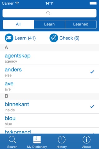 Afrikaans <> English Dictionary + Vocabulary trainer screenshot 3