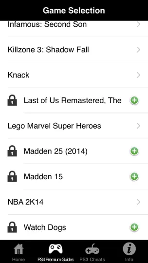 Screenshot von Cheats Ultimate For Playstation 4 Games - Including Complete Walkthroughs auf dem iPhone 2