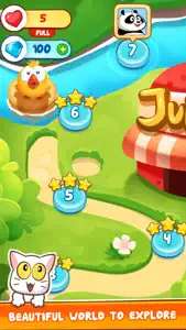 Panda Juice - matching 3 fruit land puzzle adventure screenshot #3 for iPhone