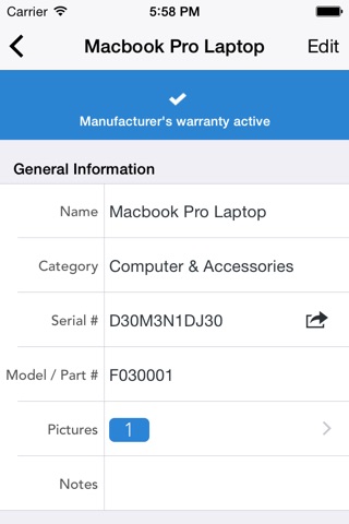 Serial Plus - Home Inventory and Warranty Manager screenshot 2