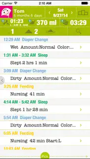firstyear - baby feeding timer, sleep, diaper log iphone screenshot 2
