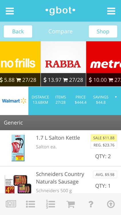 •gbot• The Shopping List that Saves You Money