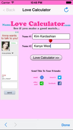 Love Calculator by Name