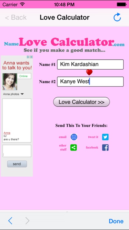 Love Calculator by Name