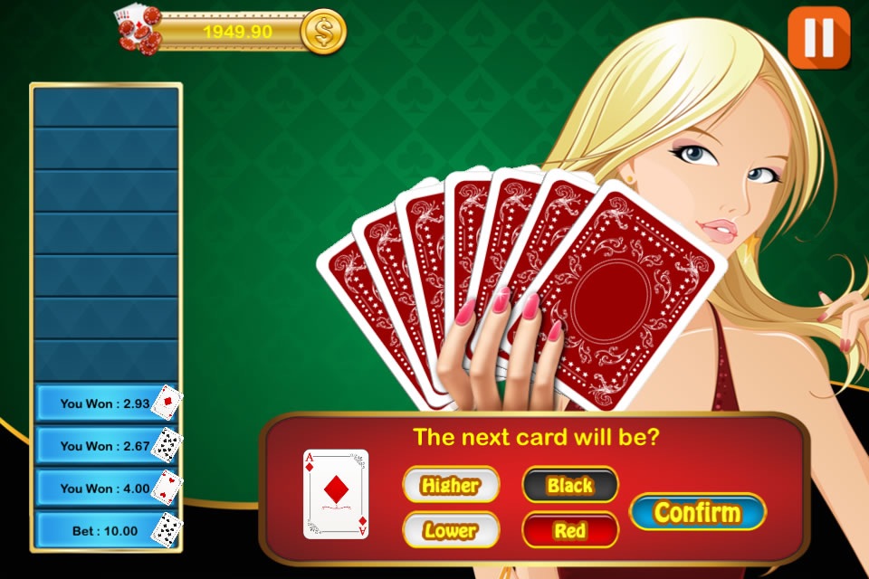 HiLo Card Casino Game screenshot 4