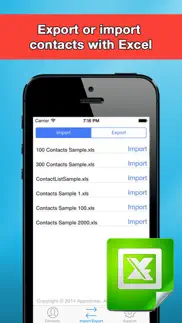 contacts backup - data export and import iPhone Captures Décran 1