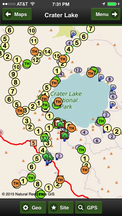 Crater Lake Trail Map Offline