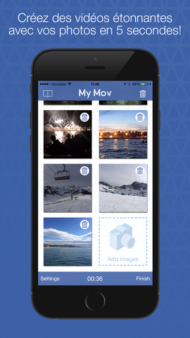 Screenshot #1 pour MyMov Photos à Video Editor - Transformez vos photos en présentation vidéo