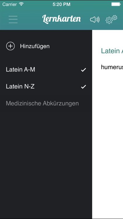 Medizinisches Latein und Abkürzungen Lernkarten