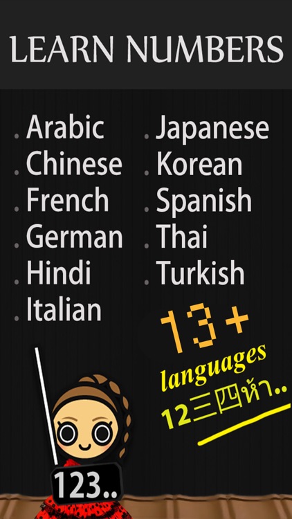 Talk Numbers in 13+ languages (Counting, Numerals and Money)