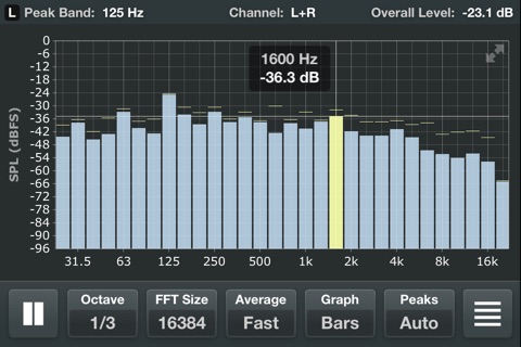 Spectrum Analyzer RTA screenshot 3