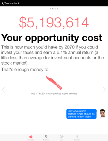 Screenshot #6 pour MyGovCost: Love Gov’s Government Cost Calculator