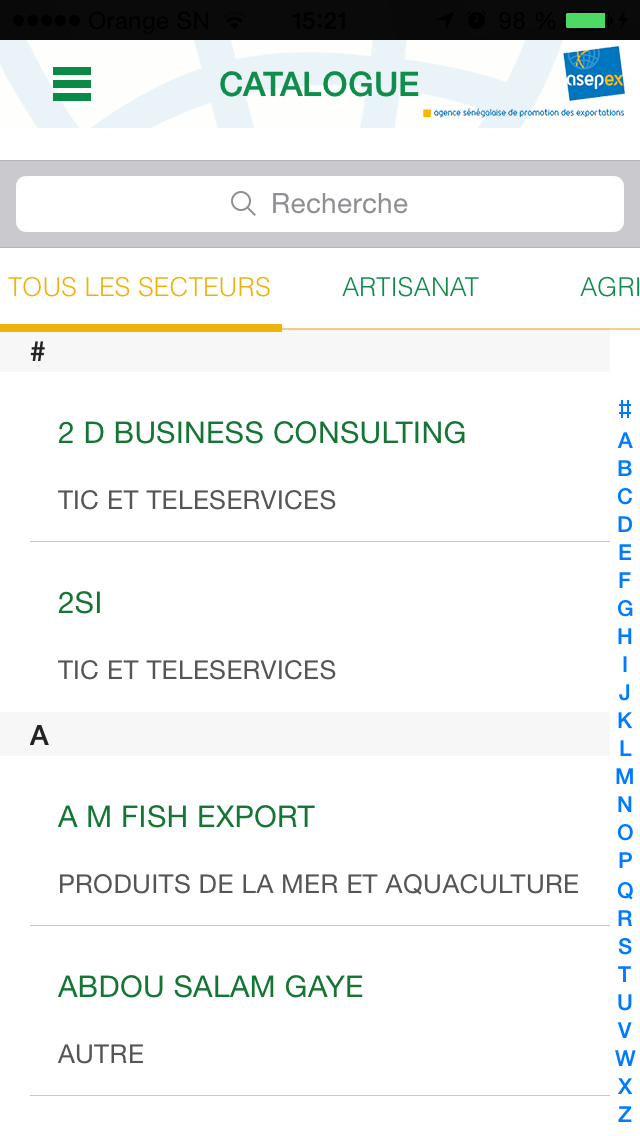 Screenshot #1 pour Sénégal Export