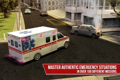 Emergency Simulator PRO - Driving and parking police car, ambulance and fire truck screenshot 2