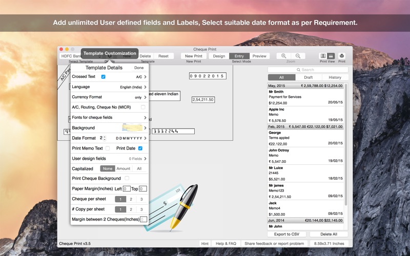 cheque print 2 iphone screenshot 3