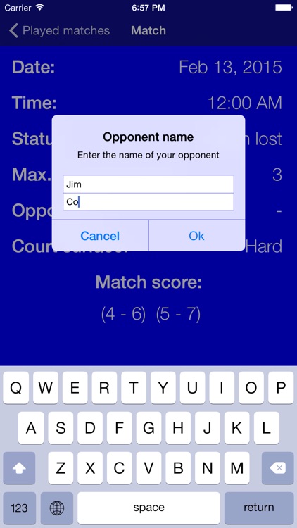 Matchpoint - personal tennis scoring