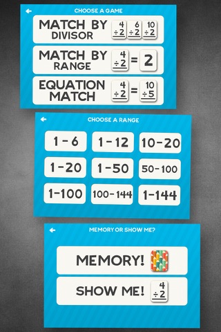 Division Flashcard Match Games for Kids in 2nd, 3rd and 4th Grade screenshot 3