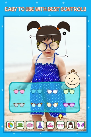 iStickOn Baby Love Sticker Edition camera photobooth dress up fun retouch for kids and mom screenshot 4