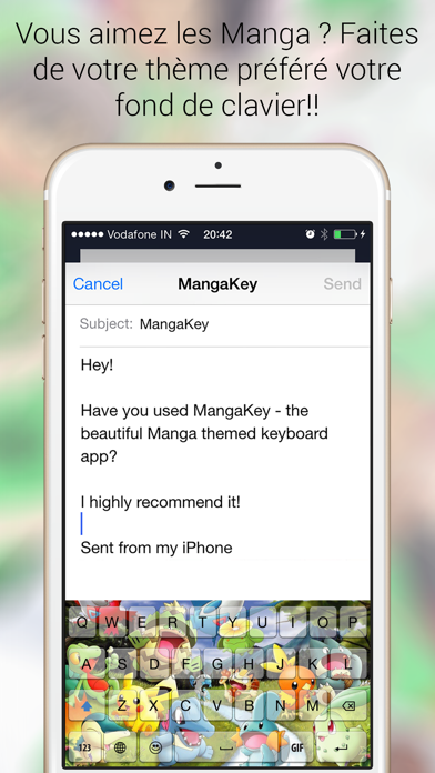 Screenshot #3 pour MangaKey - Clavier pour les amoureux de Manga et Anime - Fonds GIFs