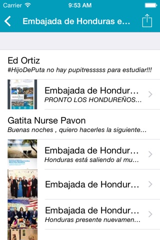 Embajada de Honduras en U.S. screenshot 2