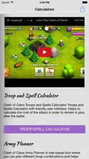 calculators for clash of clans - video guide, strategies, tactics and tricks with calculators iphone screenshot 1
