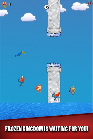 Happy Toucan Infinite Runner Pro Hunter – Real Fishing and Flying Flappy Adventure of a Tiny Bird, Clumsy Bird Through the Pipes For Kids screenshot 3