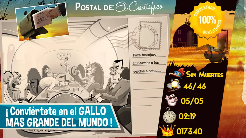 Captura de pantalla de The Abduction Of Bacon At Dawn, The Chronicles Of A Brave Rooster en iPhone 5