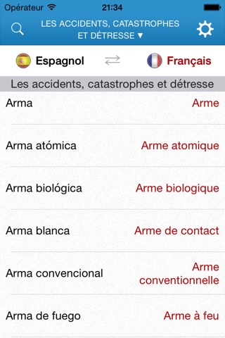 Diccionario médico para viajeros español-francés screenshot 2