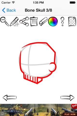 Draw And Paint Tattoo Skulls screenshot 2