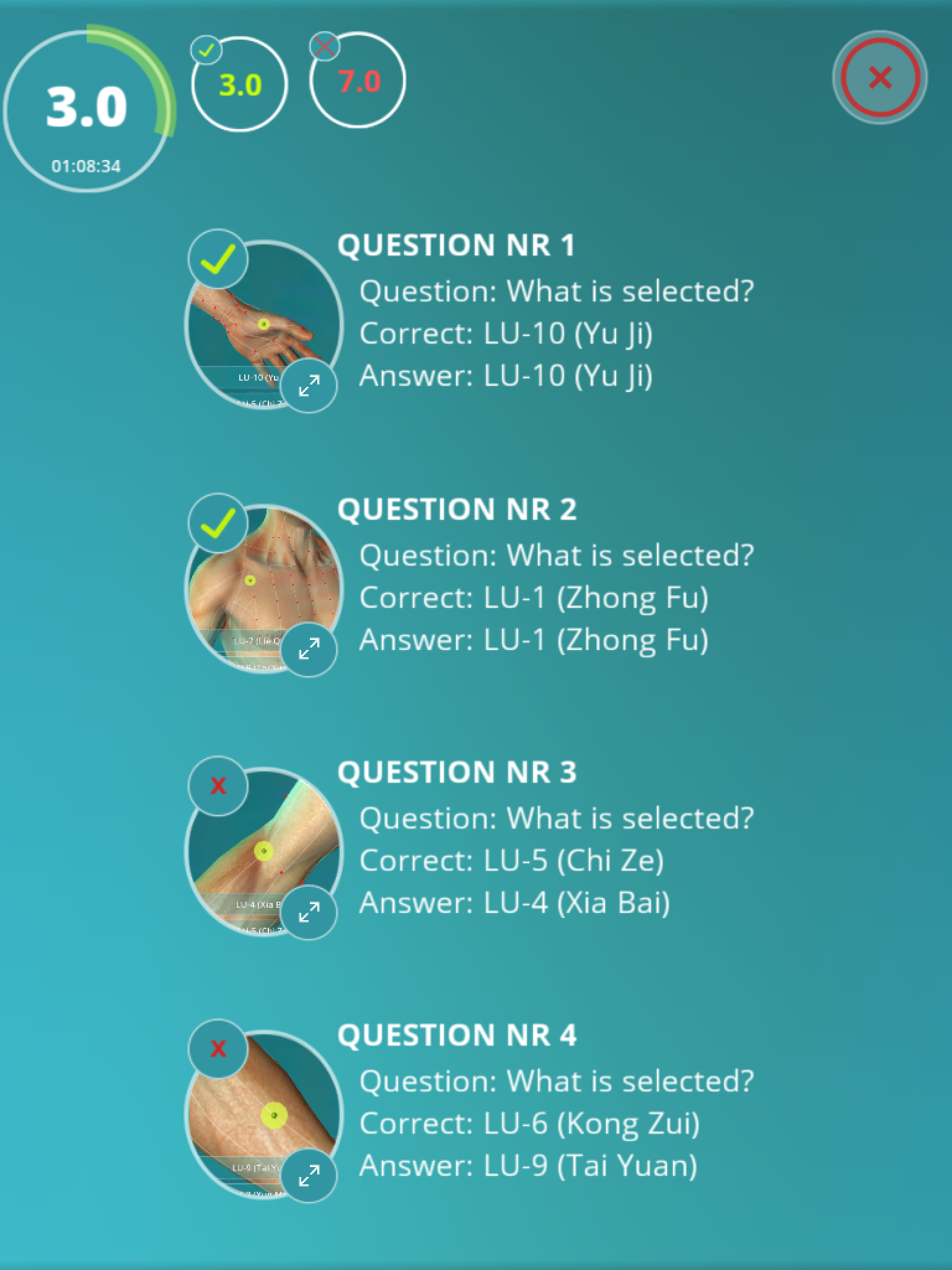 Acupuncture Quiz - Point Locations screenshot 6