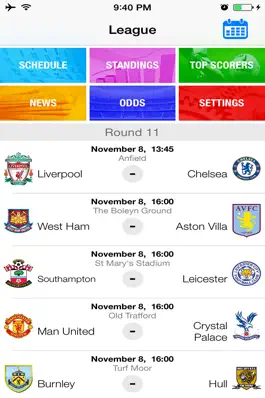 Game screenshot League 2014 2015 - Live Football Score, Fixtures and Results apk