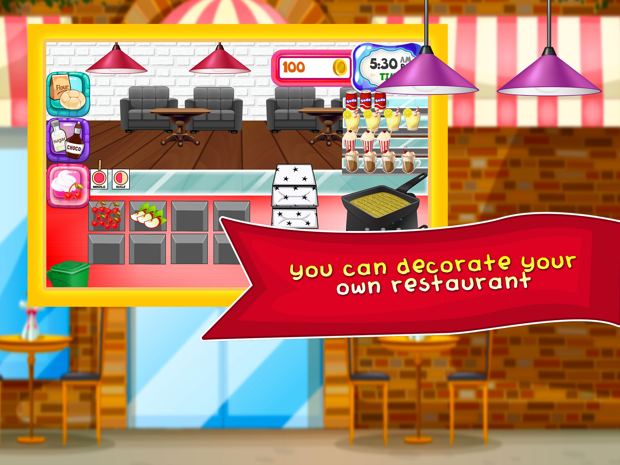 Fair Food Cooking Maker Dash - Dessert Restaurant Story Shop, Bake, Make Candy Games for Kids