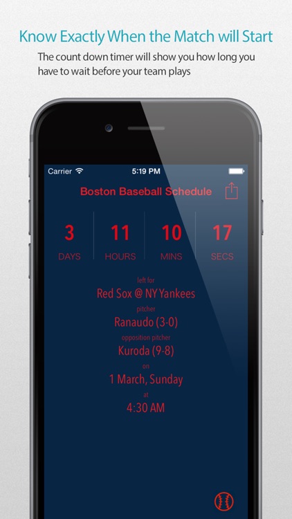 Boston Baseball Schedule Pro — News, live commentary, standings and more for your team!