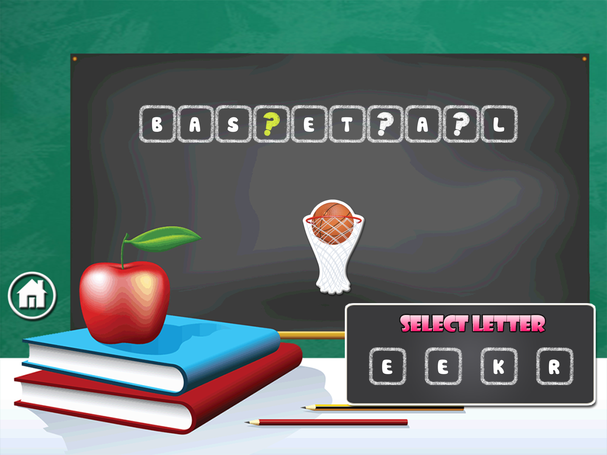 Cute Bear Hard-Working : Find A Word With Missing Letters