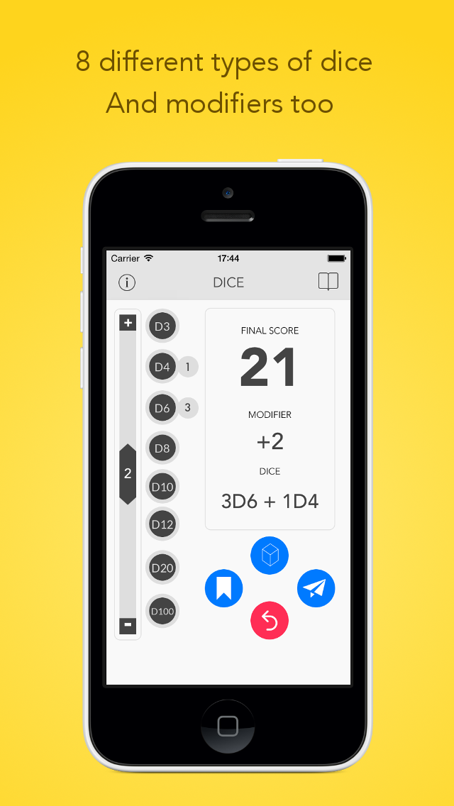 Screenshot #1 pour Dice - Votre application pour RPG, wargames et jeux de société