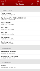 GPS Trip Tracker screenshot